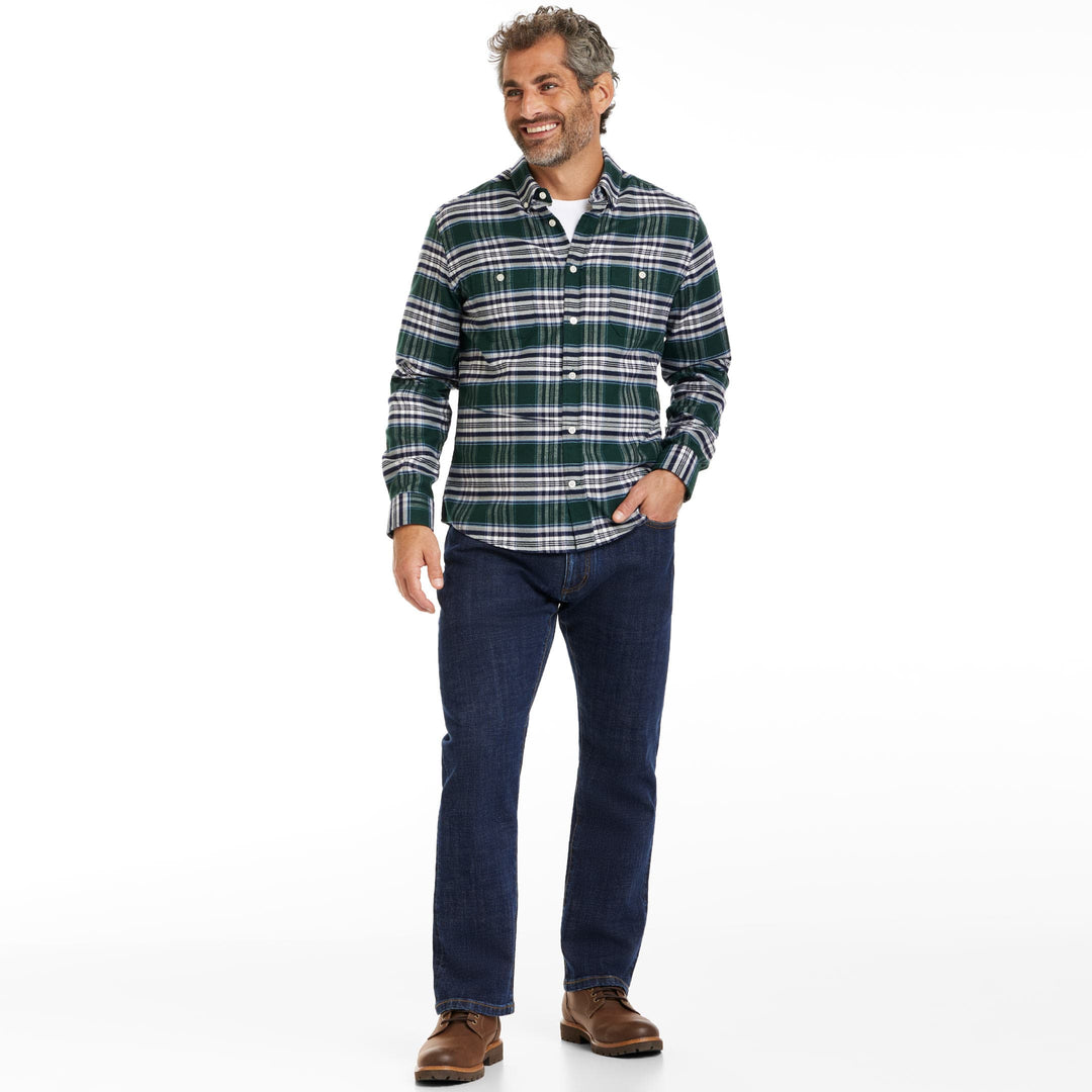 Ash & Erie Pine Grove Flannel Button-Down Shirt for Short Men   Flannel Everyday Shirt