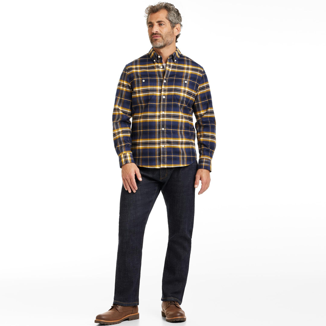Ash & Erie Yellowstone Flannel Button-Down Shirt for Short Men   Flannel Everyday Shirt