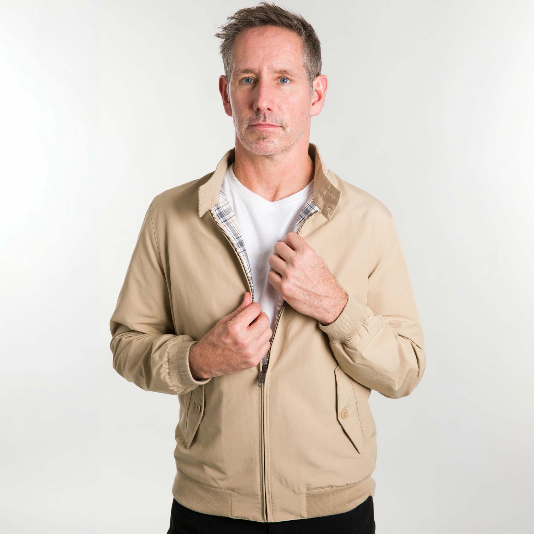 Ash Erie Khaki Harrington Jacket for Short Men