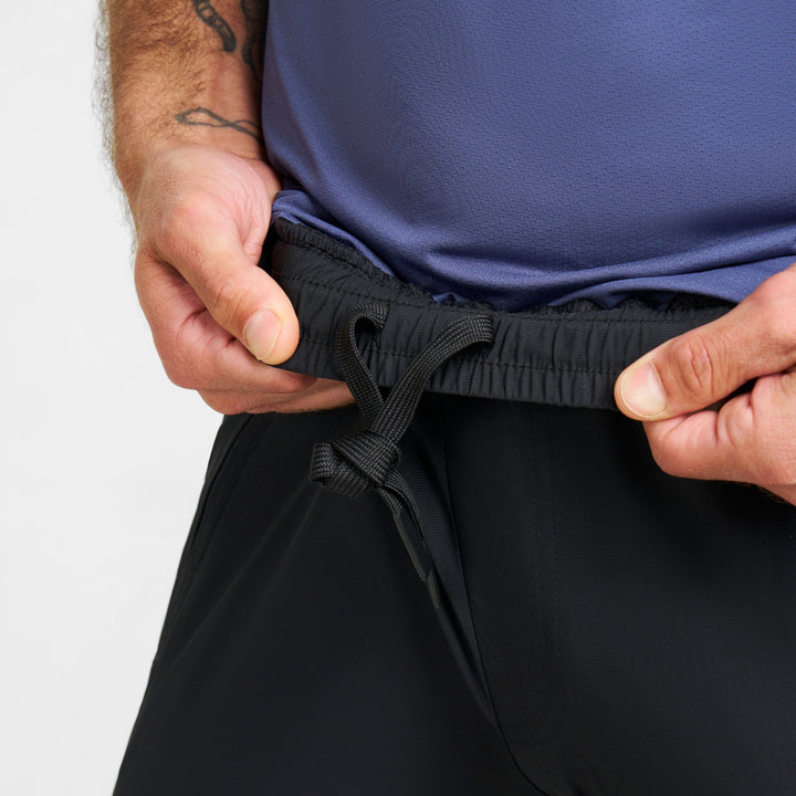 Ash & Erie Black Hybrid Jogger for Short Men   Hybrid Jogger