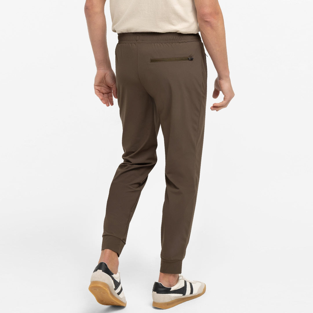 Ash & Erie Brown Hybrid Jogger for Short Men   Hybrid Jogger