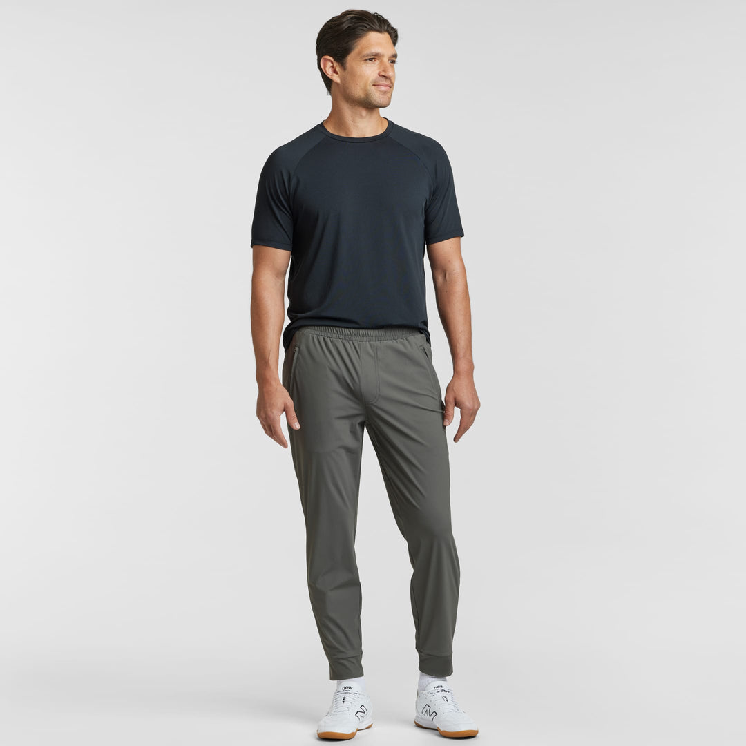 Ash & Erie Charcoal Hybrid Jogger for Short Men   Hybrid Jogger