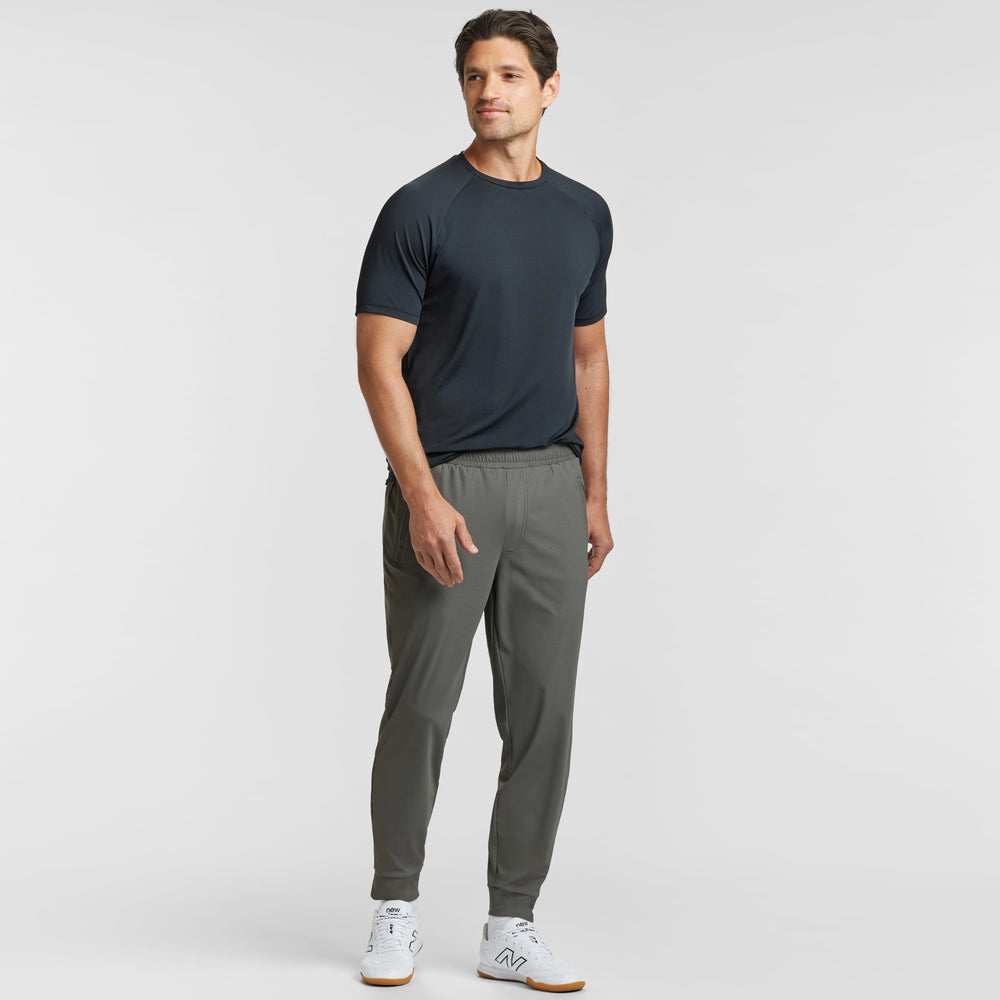 Ash & Erie Charcoal Hybrid Jogger for Short Men   Hybrid Jogger