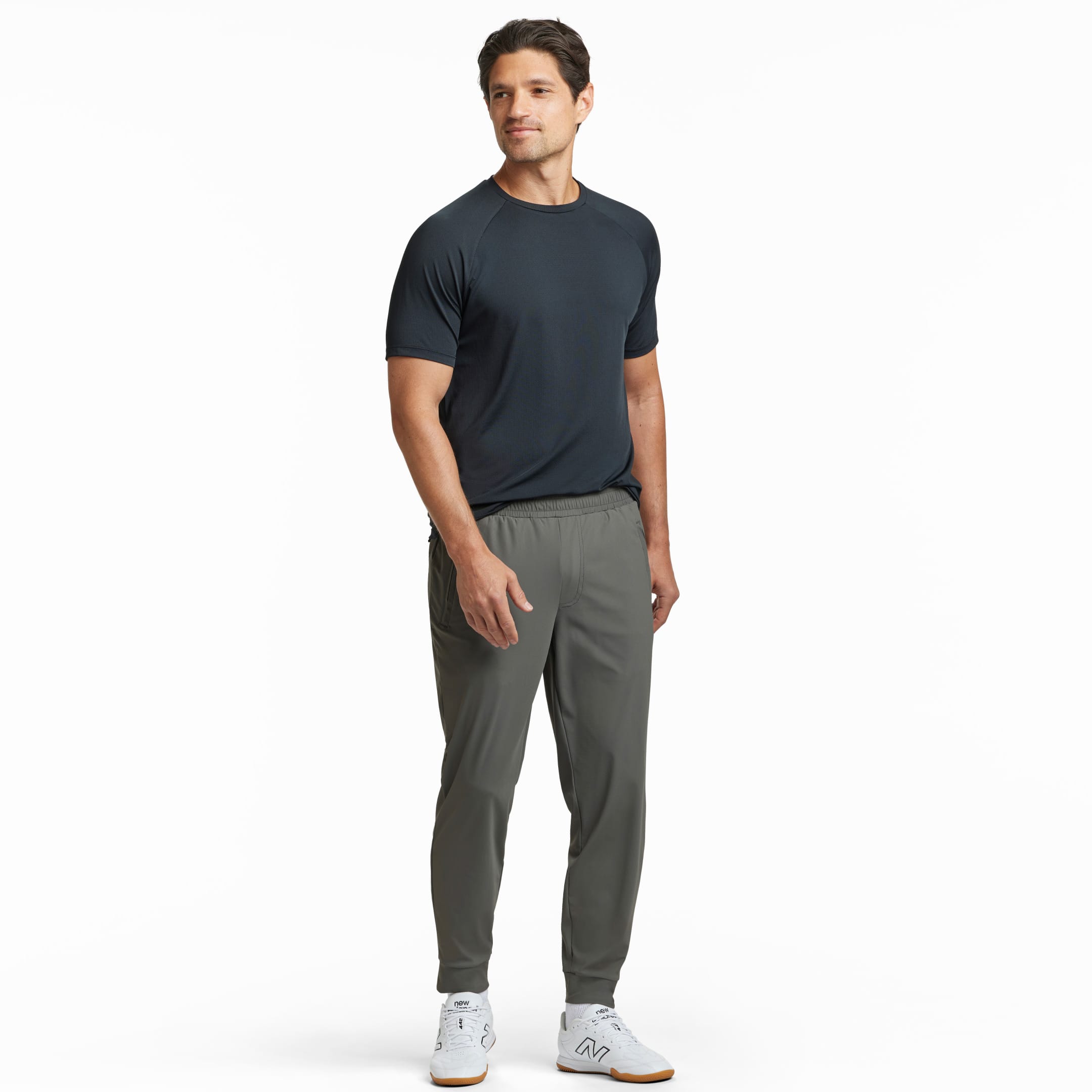Ash & Erie Charcoal Hybrid Jogger for Short Men   Hybrid Jogger