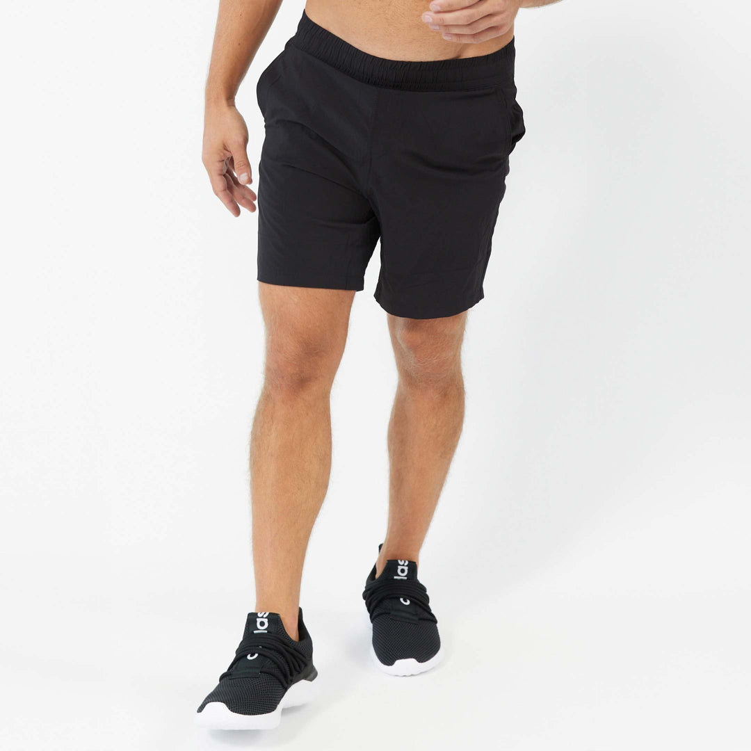 Ash & Erie Black Hybrid Shorts for Short Men   Hybrid Shorts