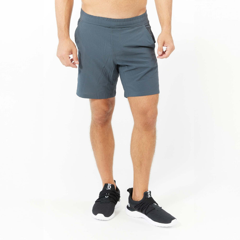 Ash & Erie Charcoal Hybrid Shorts for Short Men   Hybrid Shorts