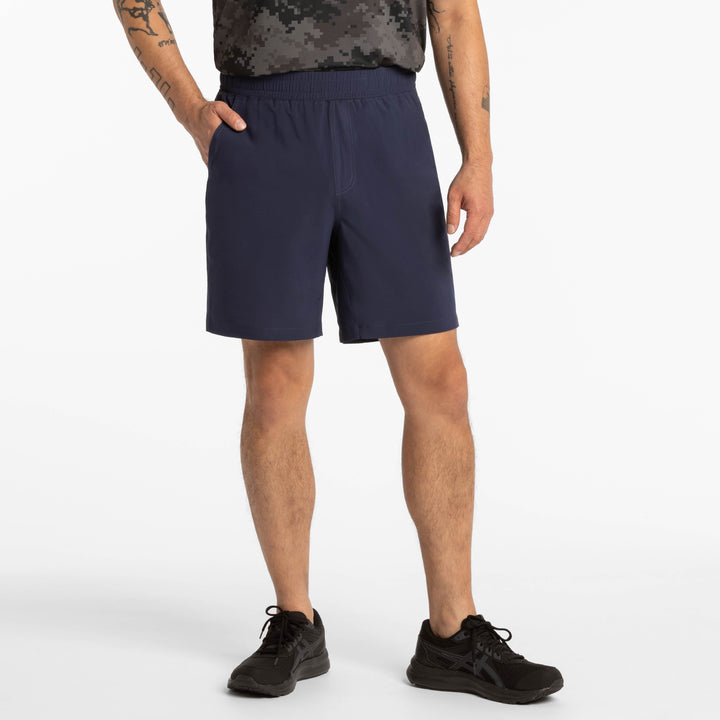 Ash & Erie Navy Hybrid Shorts for Short Men   Hybrid Shorts