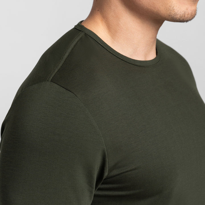 Ash & Erie Green Hybrid Tee for Short Men   Hybrid Tees