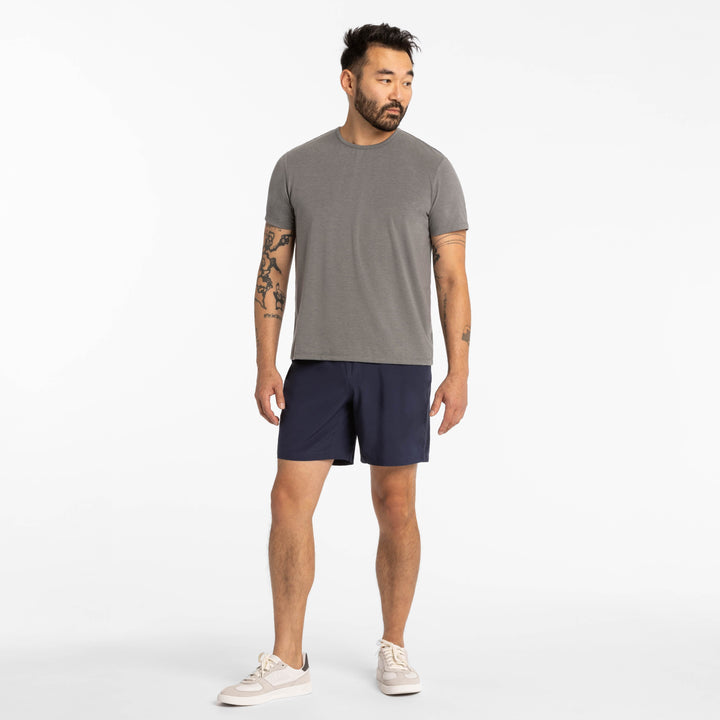 Ash & Erie Grey Hybrid Tee for Short Men   Hybrid Tees