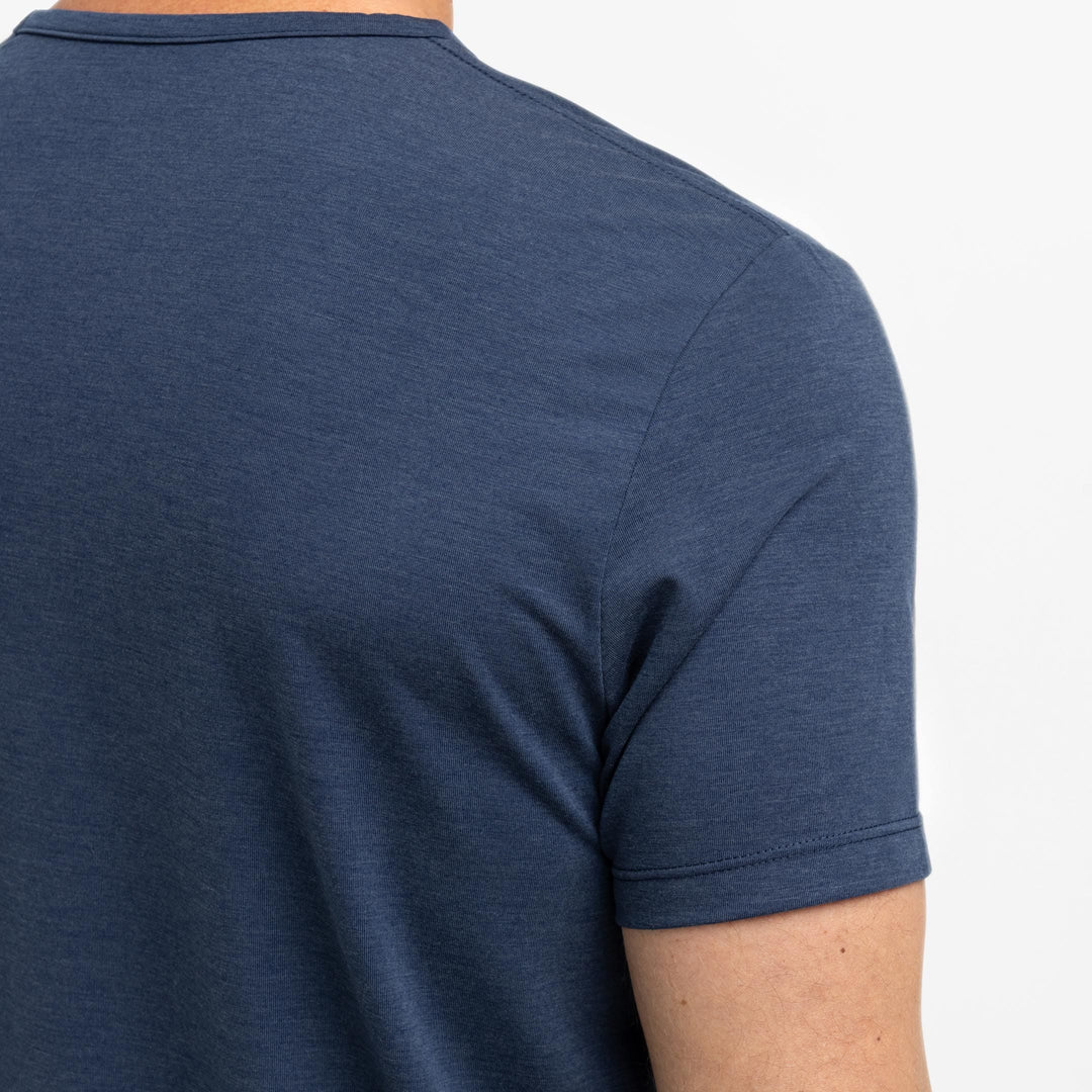 Ash & Erie Navy Hybrid Tee for Short Men   Hybrid Tees