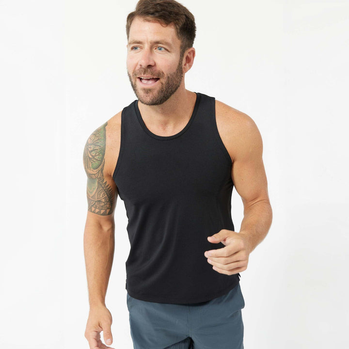 Ash & Erie Black Hybrid Ultralight Tanks for Short Men   Hybrid Ultralight Tanks