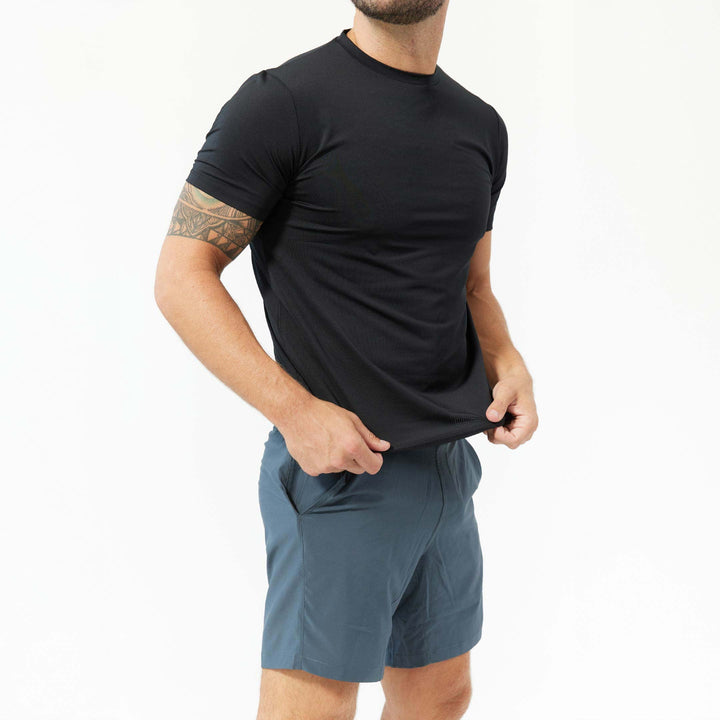 Ash & Erie Black Hybrid Ultralight T-Shirt for Short Men   Hybrid Ultralight Tees