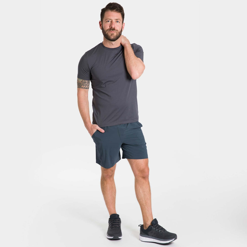 Ash & Erie Charcoal Hybrid Ultralight T-Shirt for Short Men   Hybrid Ultralight Tees