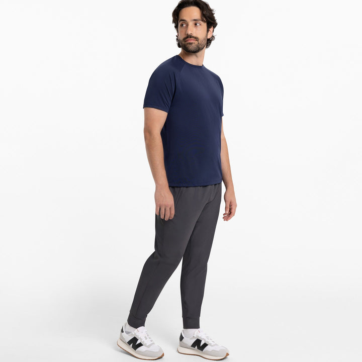 Ash & Erie Navy Hybrid Ultralight T-Shirt for Short Men   Hybrid Ultralight Tees