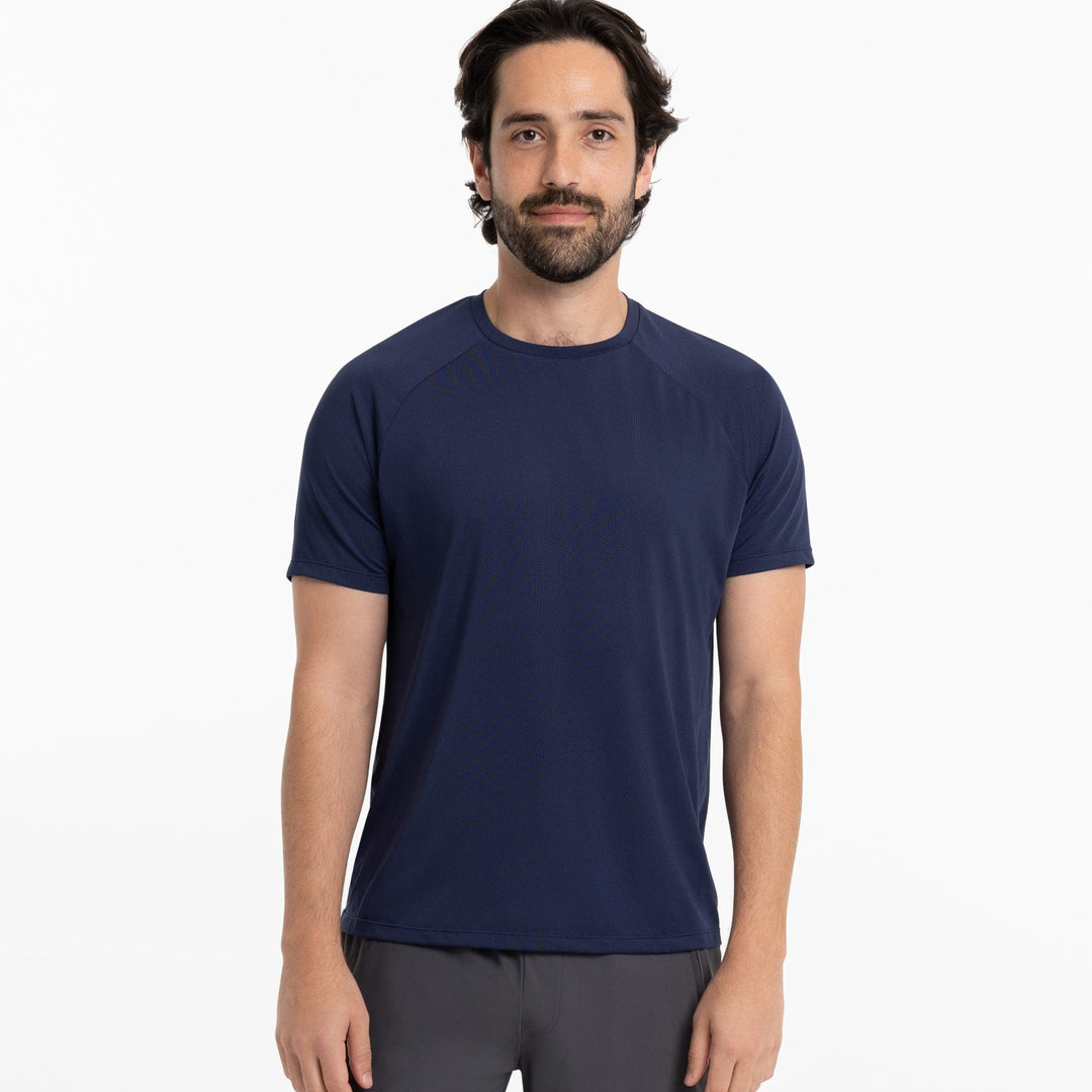 Ash & Erie Navy Hybrid Ultralight T-Shirt for Short Men   Hybrid Ultralight Tees