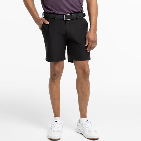 Ash & Erie Black Hybrid XYZ Chino Shorts for Short Men