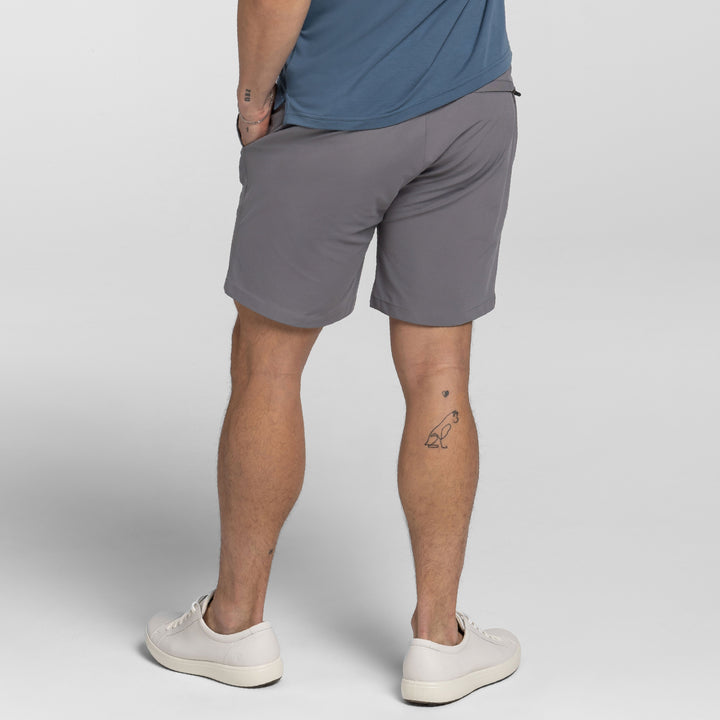 Ash & Erie Grey Hybrid XYZ Chino Shorts for Short Men   Hybrid XYZ Chino Shorts