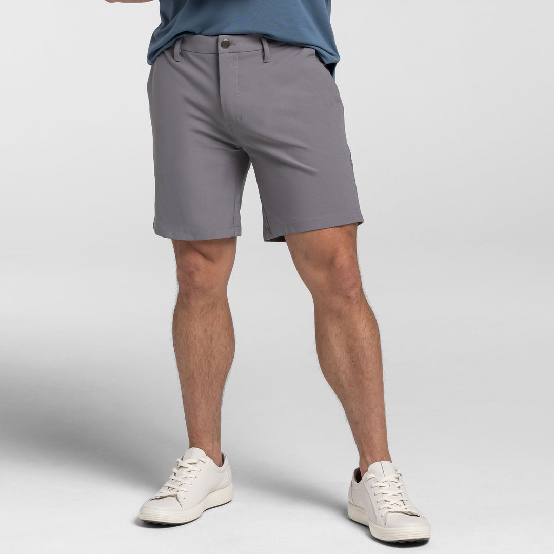 Ash & Erie Grey Hybrid XYZ Chino Shorts for Short Men   Hybrid XYZ Chino Shorts