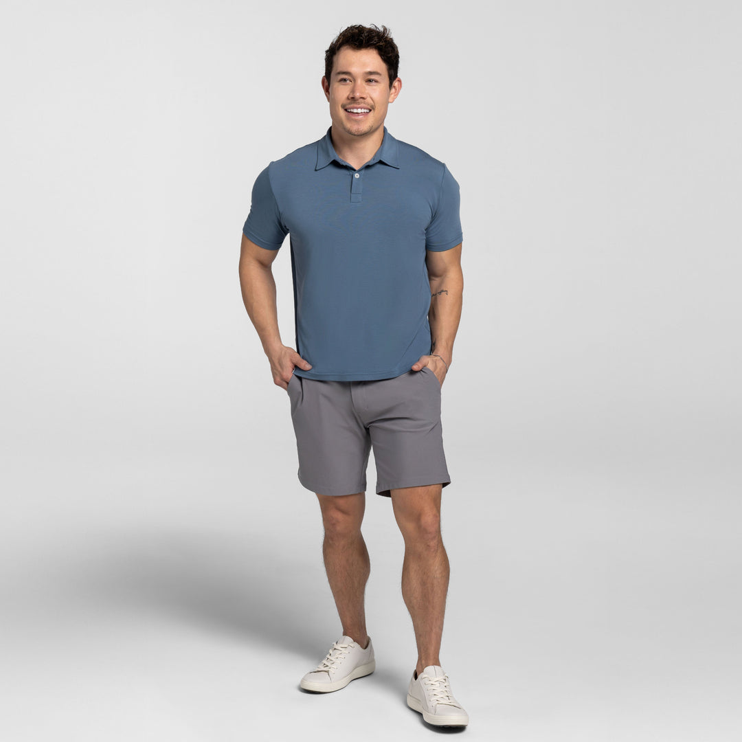 Ash & Erie Grey Hybrid XYZ Chino Shorts for Short Men   Hybrid XYZ Chino Shorts