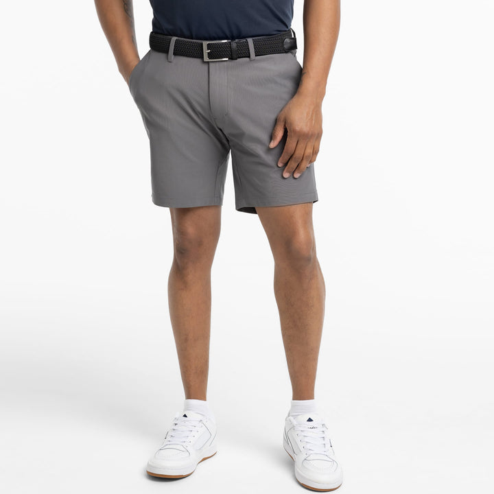 Ash & Erie Quarry Grey Hybrid XYZ Chino Shorts for Short Men   Hybrid XYZ Chino Shorts
