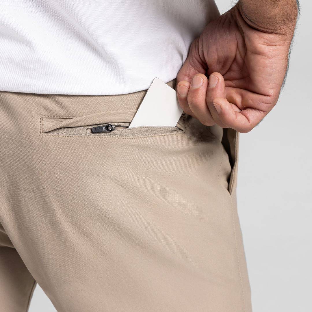 Ash & Erie Khaki Hybrid XYZ Chino for Short Men   Hybrid XYZ Chinos