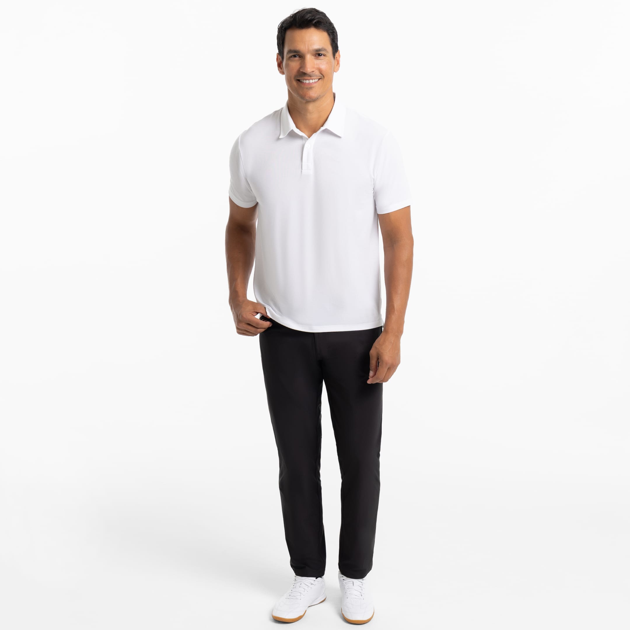 Ash & Erie Black Hybrid XYZ Pant for Short Men
