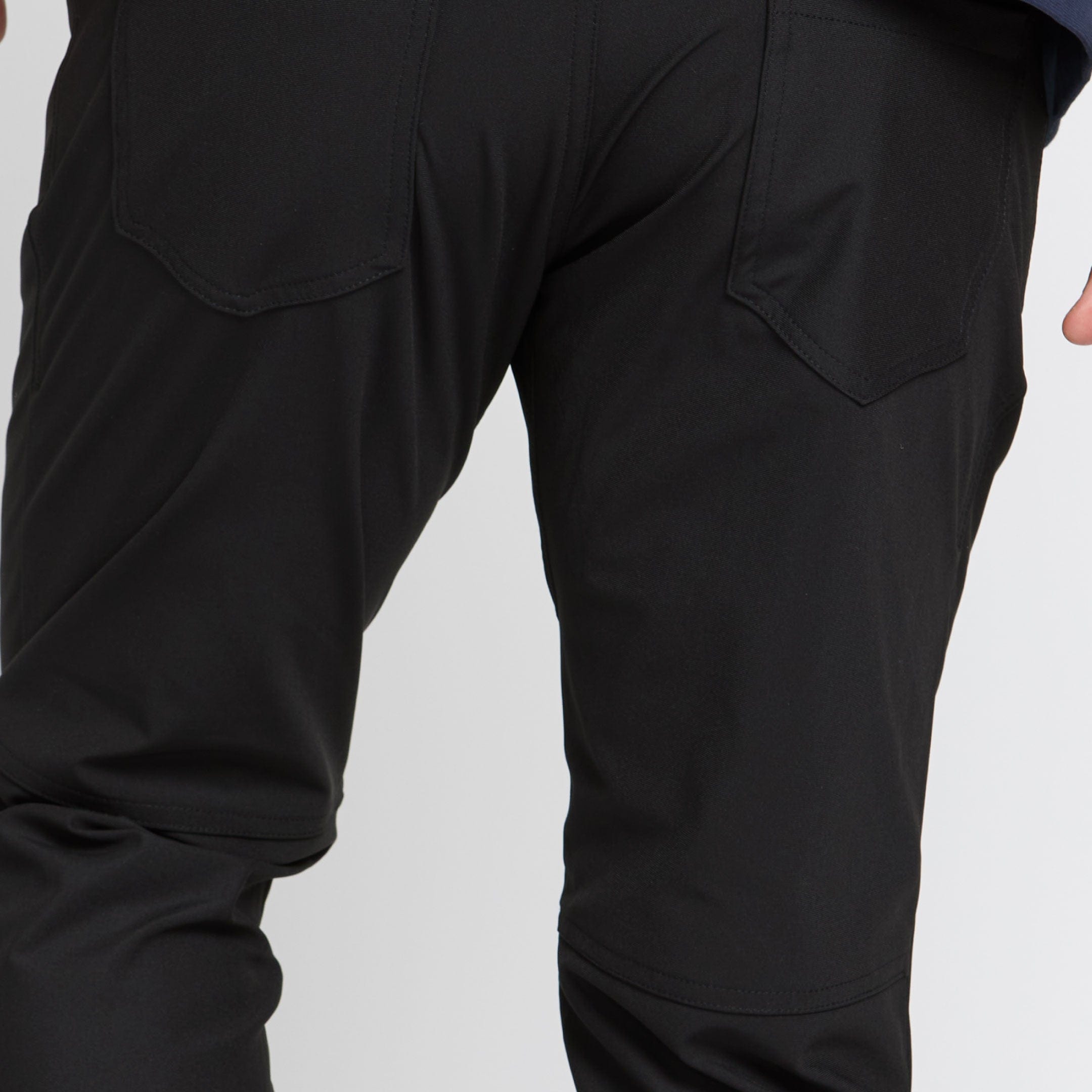 Ash & Erie Black Hybrid XYZ Pant for Short Men