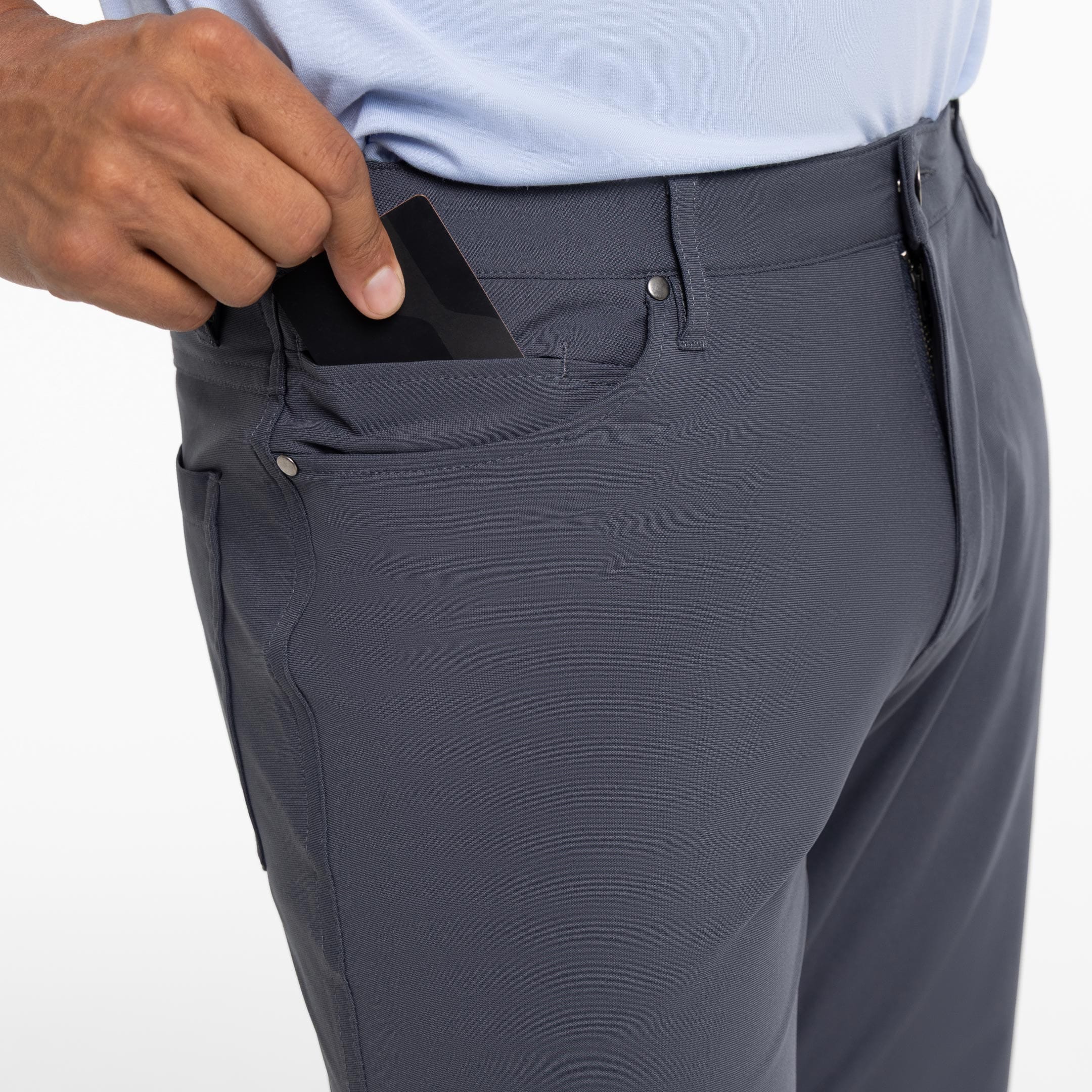 Ash & Erie Charcoal Hybrid XYZ Pant for Short Men