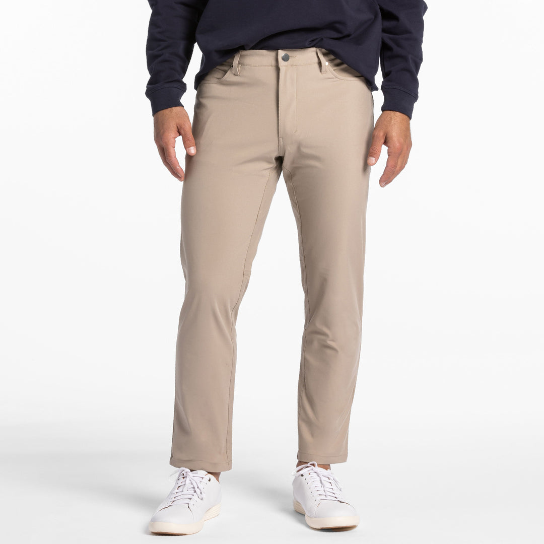 Ash & Erie Khaki Hybrid XYZ Pant for Short Men   Hybrid XYZ Pants