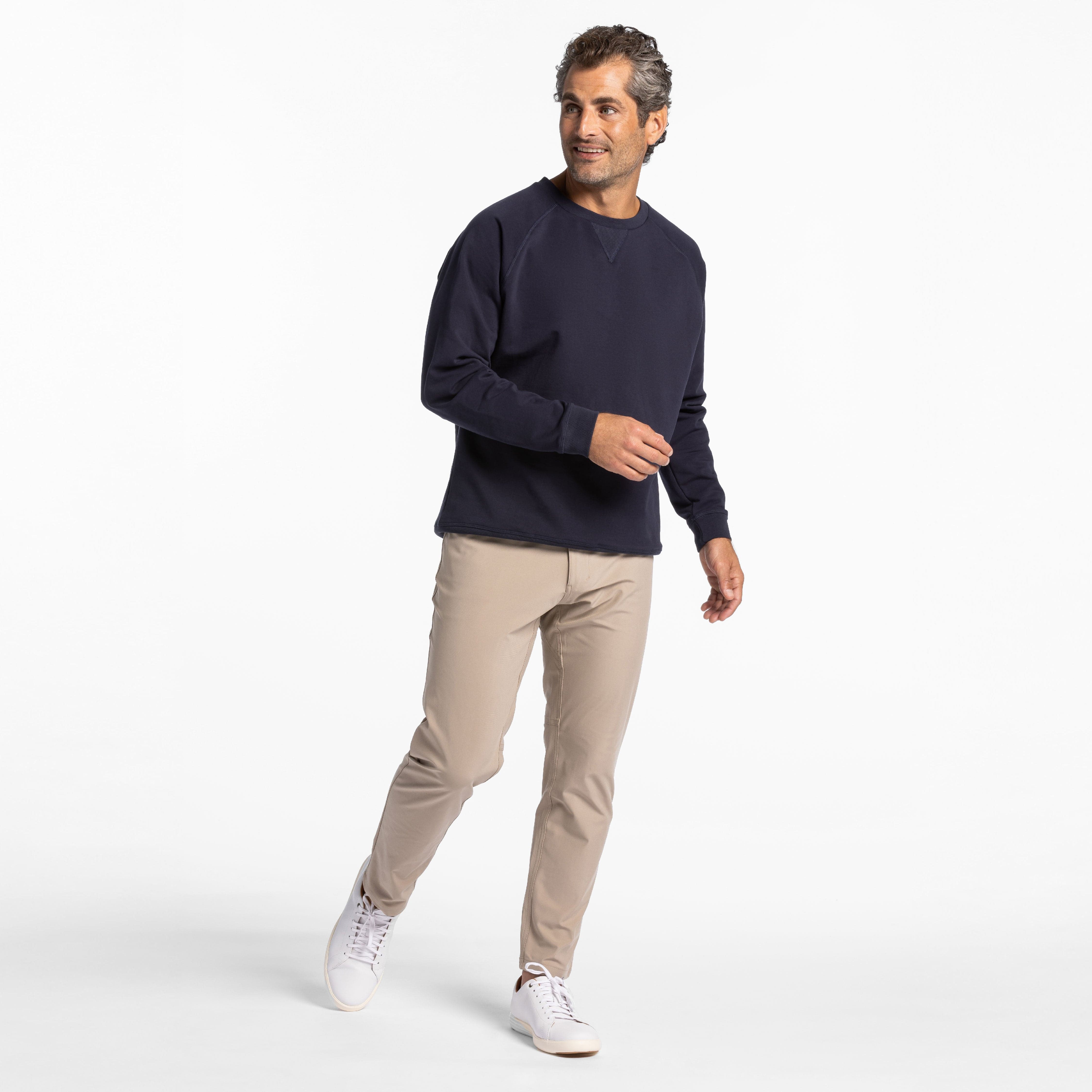 Ash & Erie Khaki Hybrid XYZ Pant for Short Men