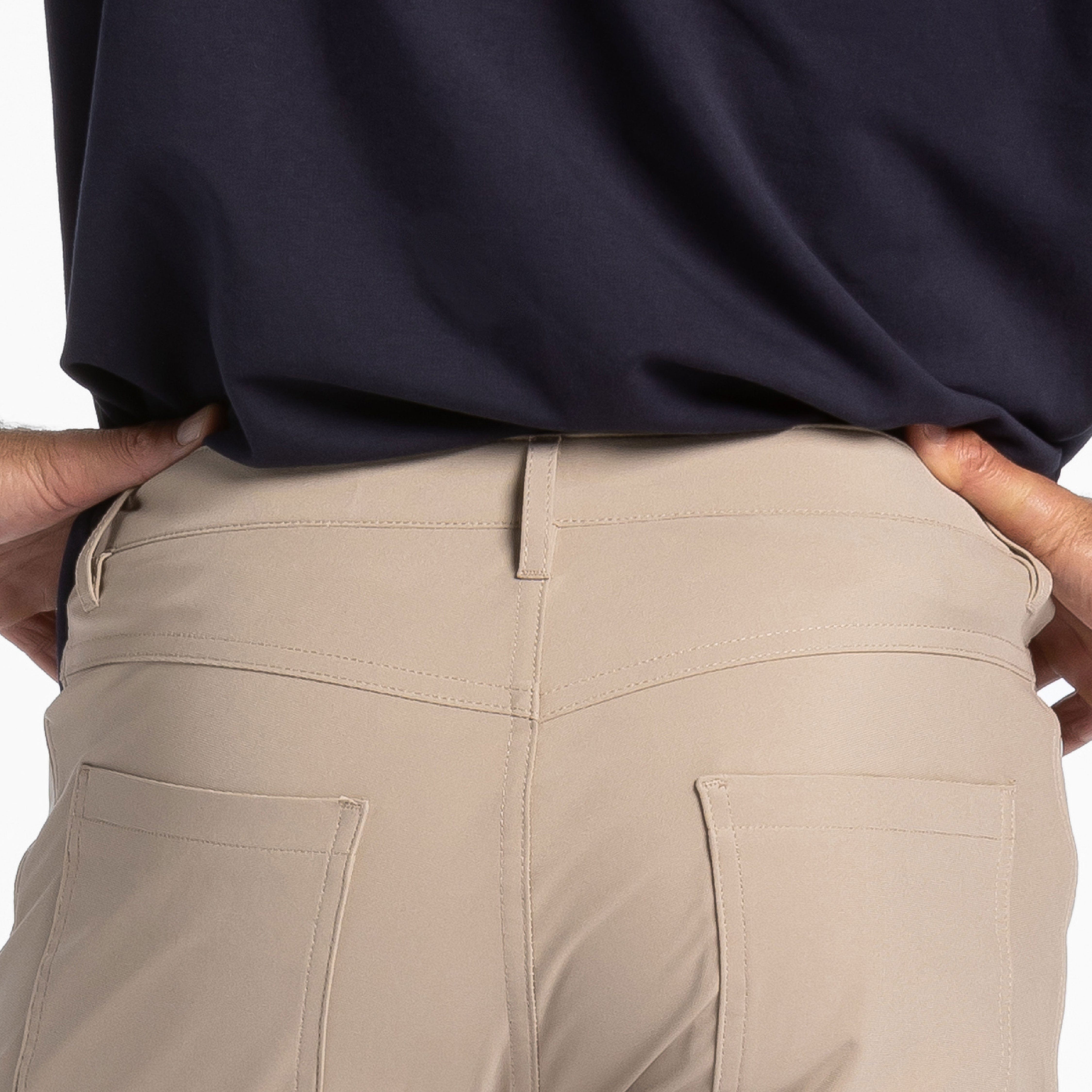 Ash & Erie Khaki Hybrid XYZ Pant for Short Men