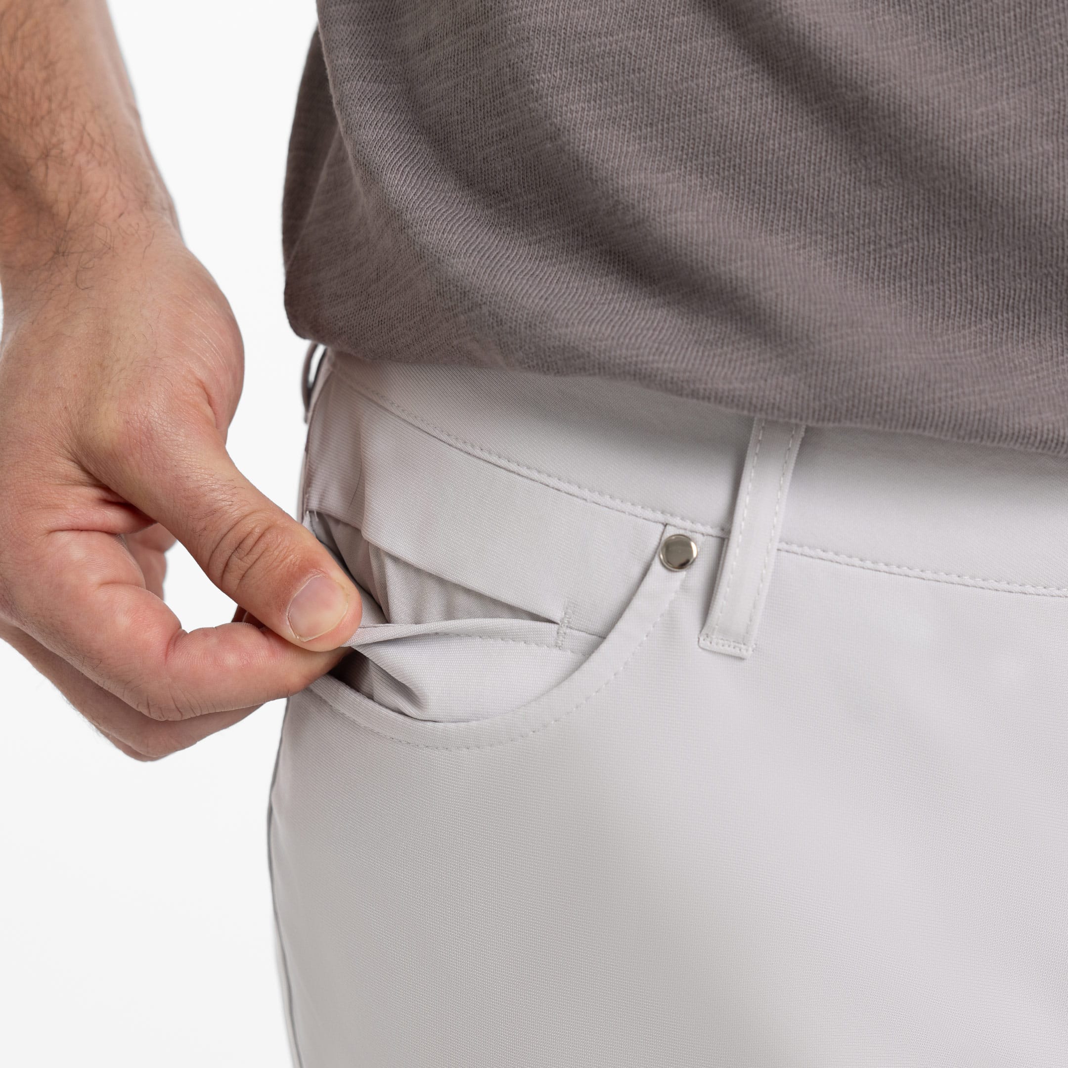 Ash & Erie Lunar Grey Hybrid XYZ Pant for Short Men   Hybrid XYZ Pants