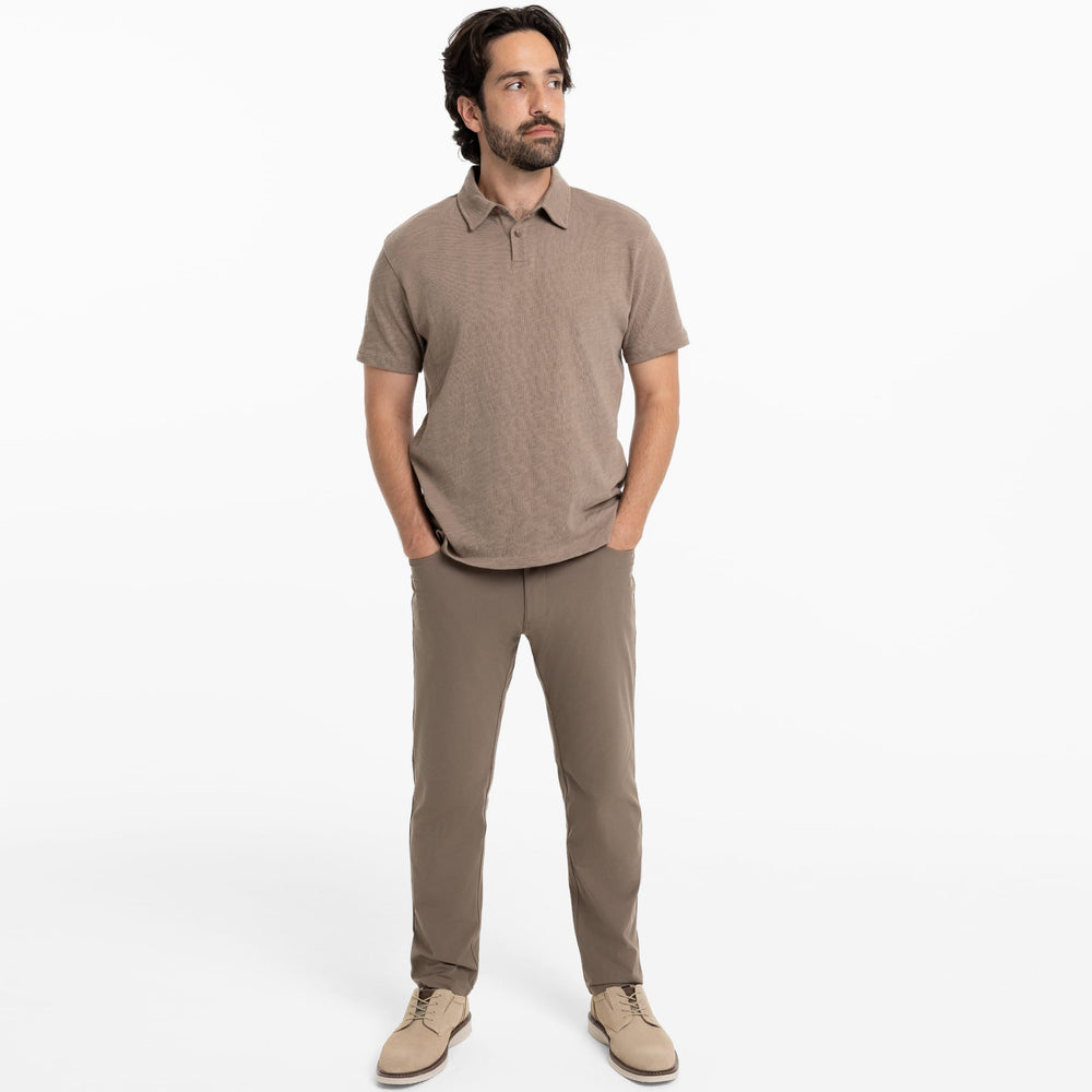 Ash & Erie Silt Brown Hybrid XYZ Pant for Short Men   Hybrid XYZ Pants