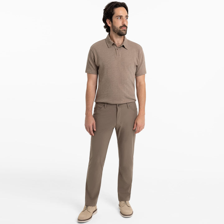 Ash & Erie Silt Brown Hybrid XYZ Pant for Short Men   Hybrid XYZ Pants