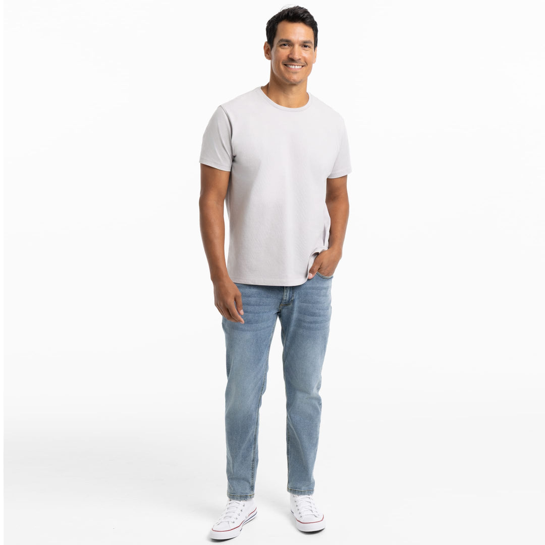 Ash & Erie Light Wash Denim Jeans for Short Men   Lightweight Jeans