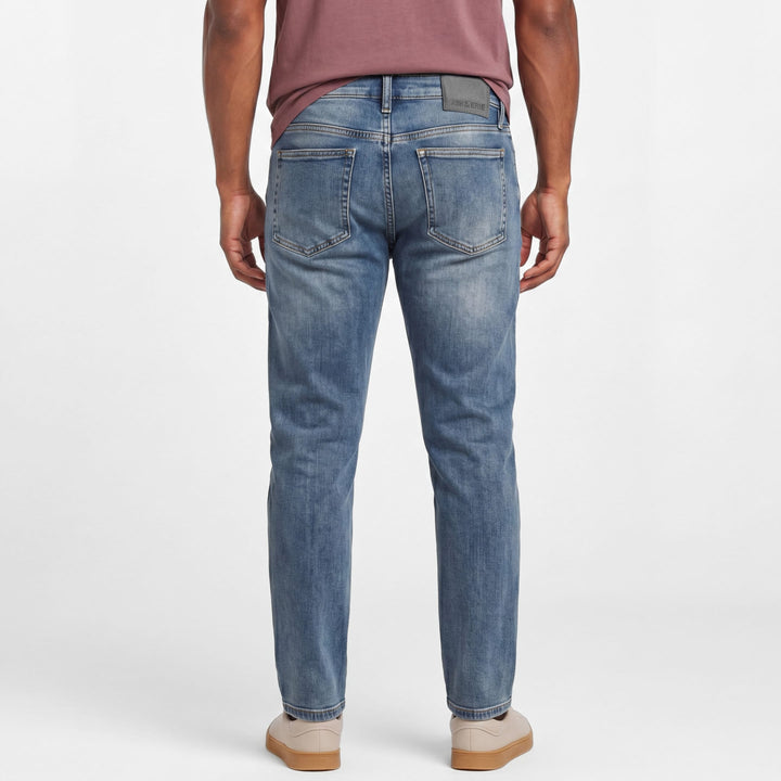 Ash & Erie Medium Wash Denim Jeans for Short Men   Lightweight Jeans