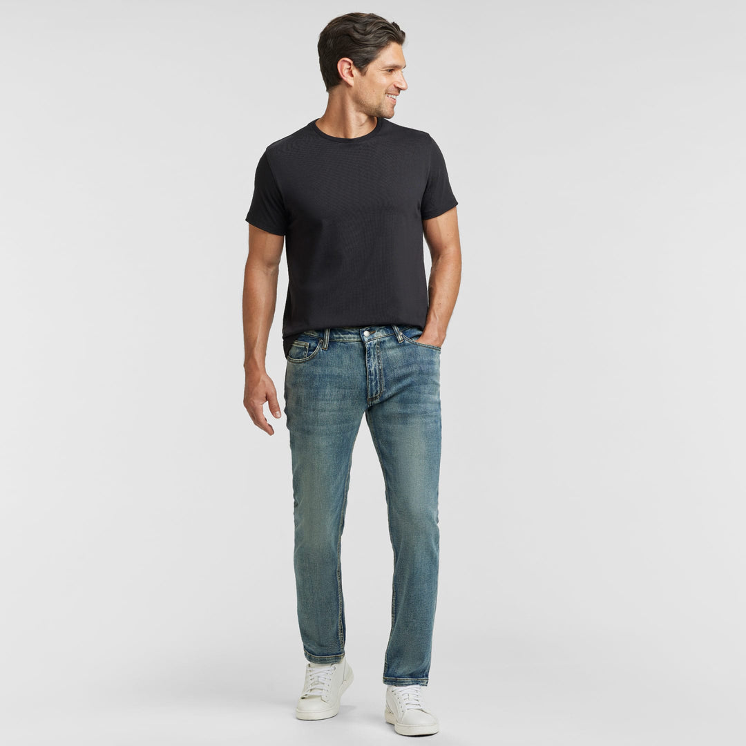 Ash & Erie Medium Wash Denim Jeans for Short Men   Lightweight Jeans