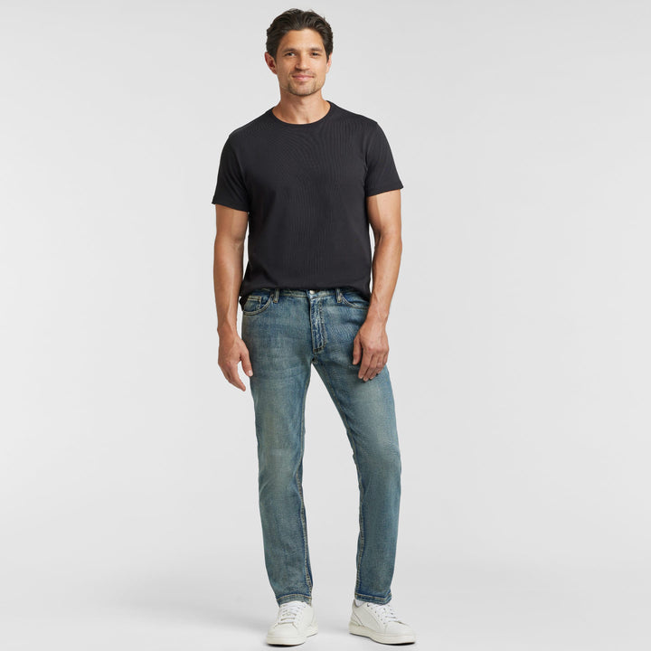 Ash & Erie Medium Wash Denim Jeans for Short Men   Lightweight Jeans