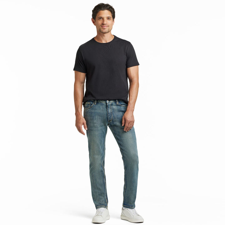 Ash & Erie Medium Wash Denim Jeans for Short Men   Lightweight Jeans