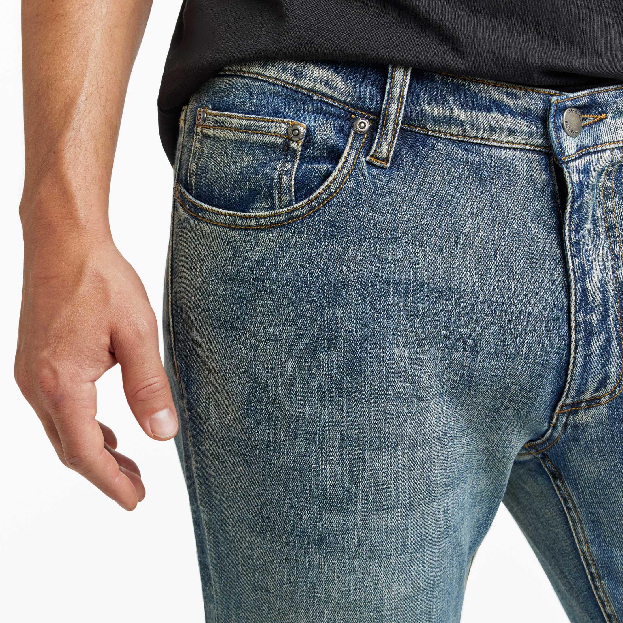 Ash & Erie Medium Wash Denim Jeans for Short Men   Lightweight Jeans