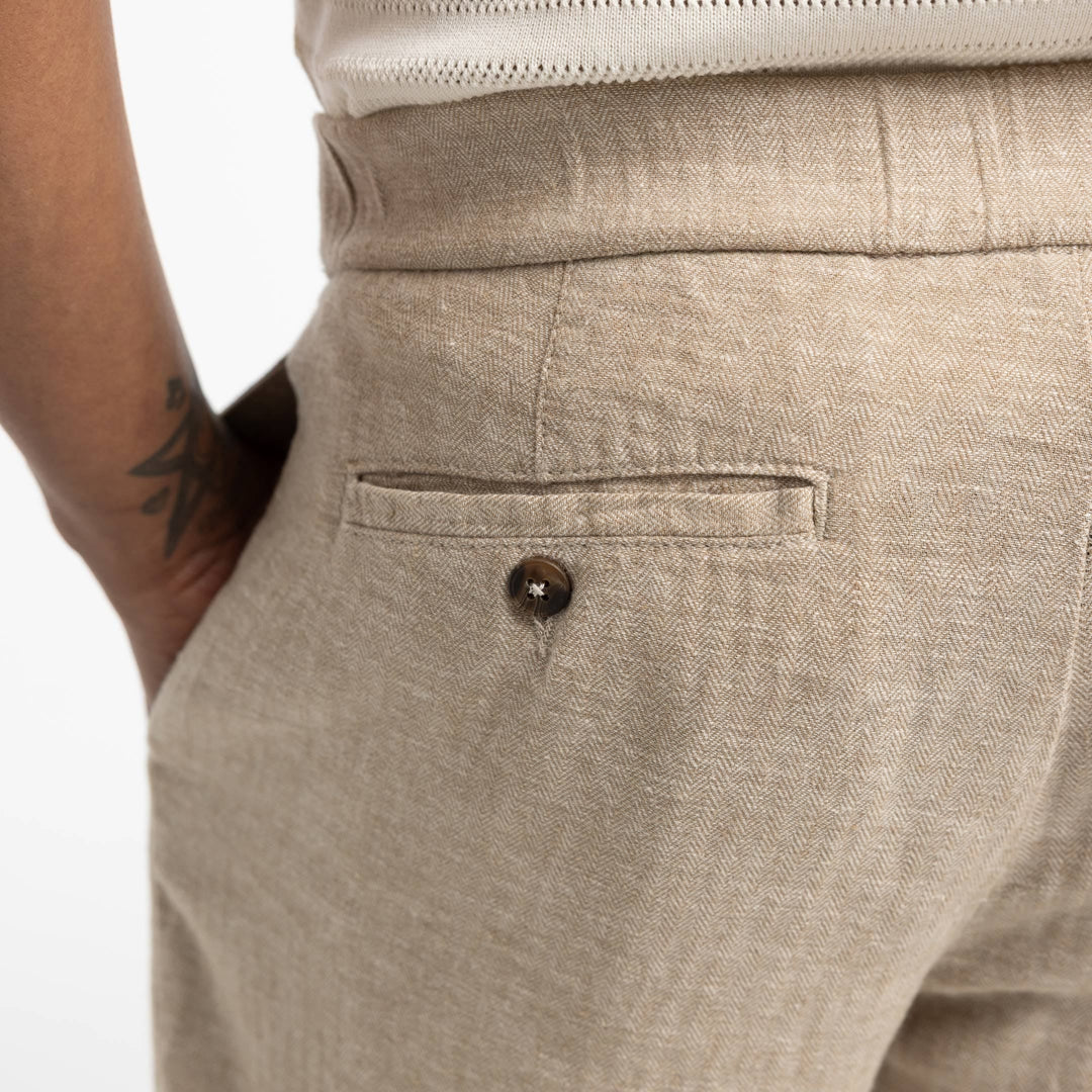 Ash & Erie Khaki Linen Pant for Short Men   Linen Pant