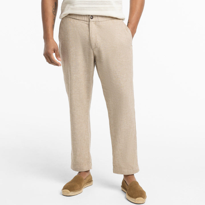 Ash & Erie Khaki Linen Pant for Short Men   Linen Pant
