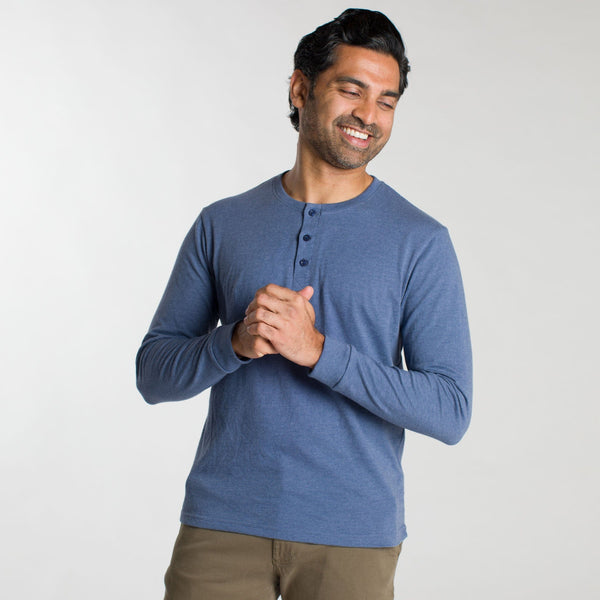 Henley shirt outlet blue