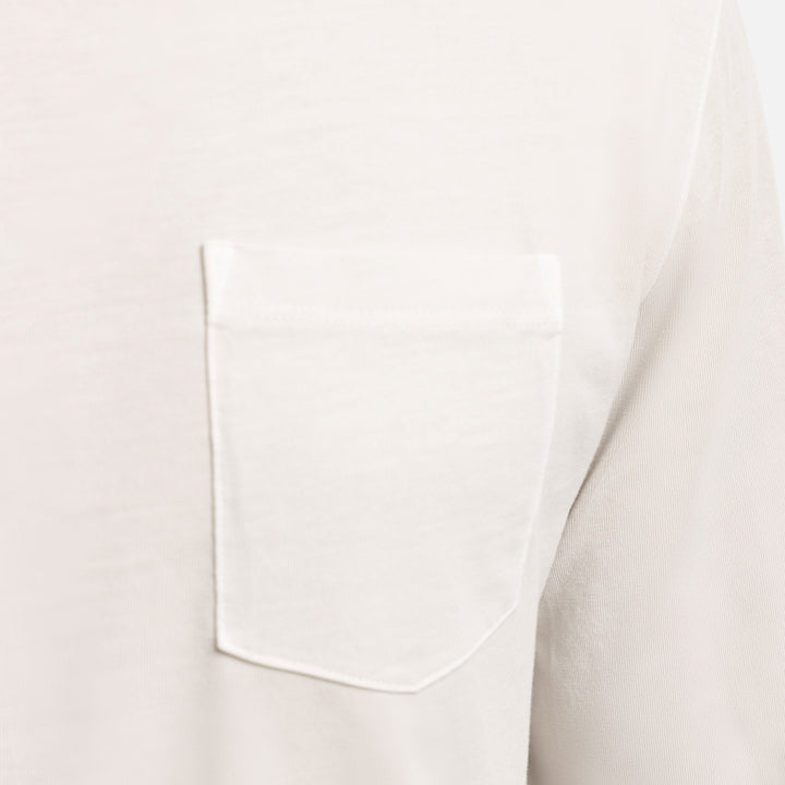 Ash & Erie Washed Oat Long Sleeve Pima Cotton Crew Neck Tee for Short Men   Long Sleeve Premium Tee