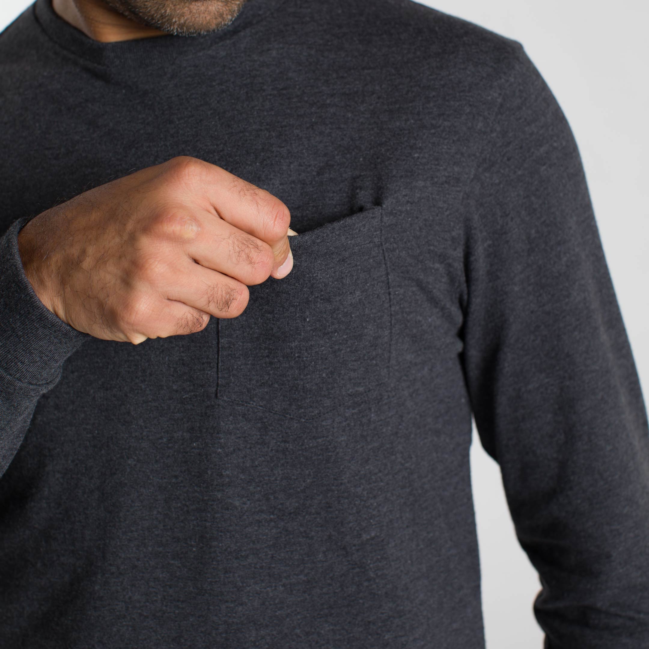 ENDS and MEANS　Pocket Long-Sleeve Tee long-sleeve-tee-heather-black-