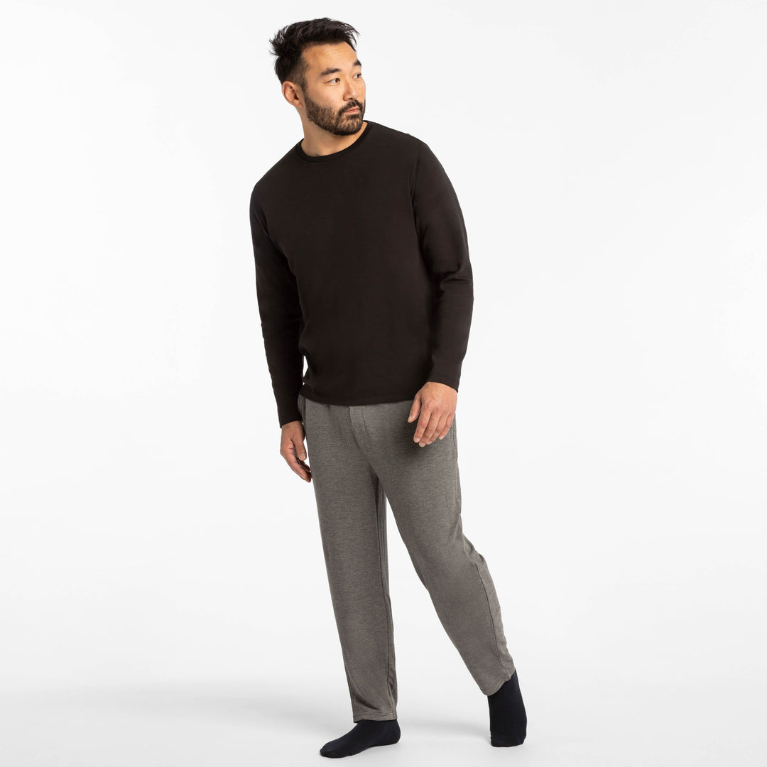 Ash & Erie Heather Grey Lounge Pant for Short Men   Lounge Pant