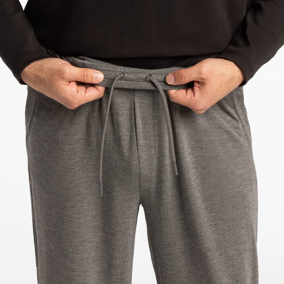 Ash & Erie Heather Grey Lounge Pant for Short Men   Lounge Pant