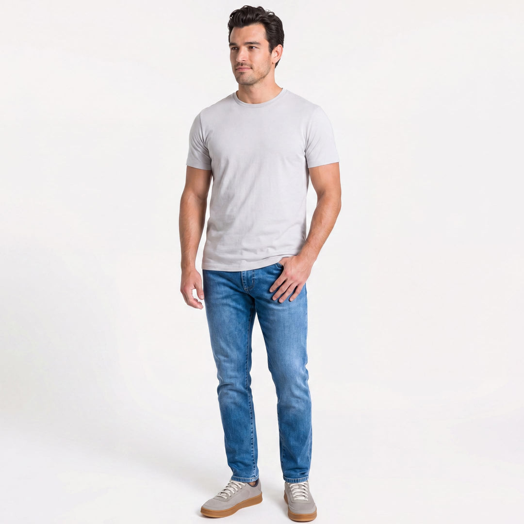 Ash & Erie Blue Wash Midtown Jeans for Short Men   Midtown Jeans