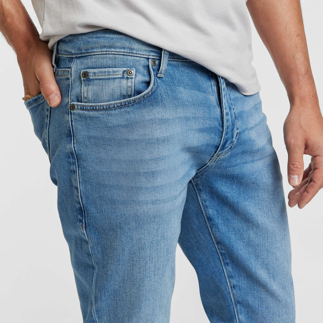 Ash & Erie Blue Wash Midtown Jeans for Short Men   Midtown Jeans