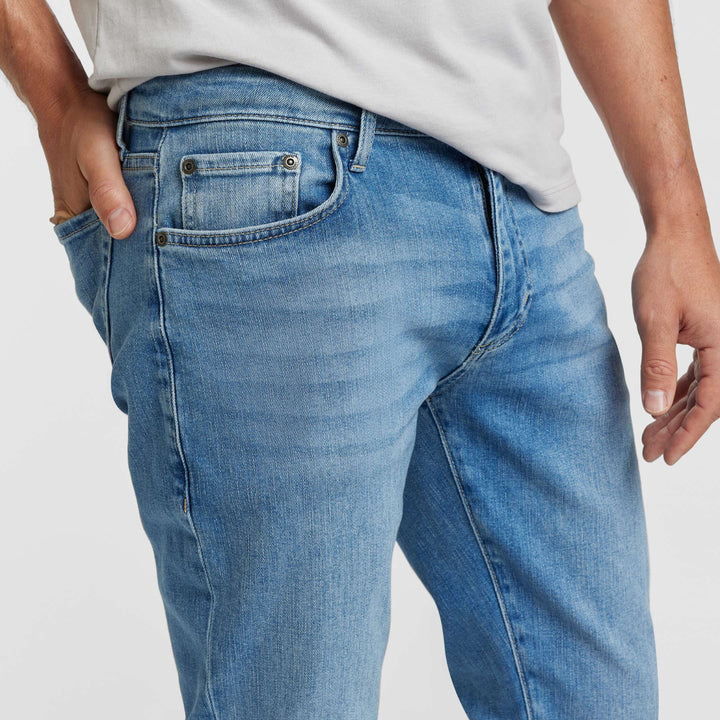Ash & Erie Blue Wash Midtown Jeans for Short Men   Midtown Jeans